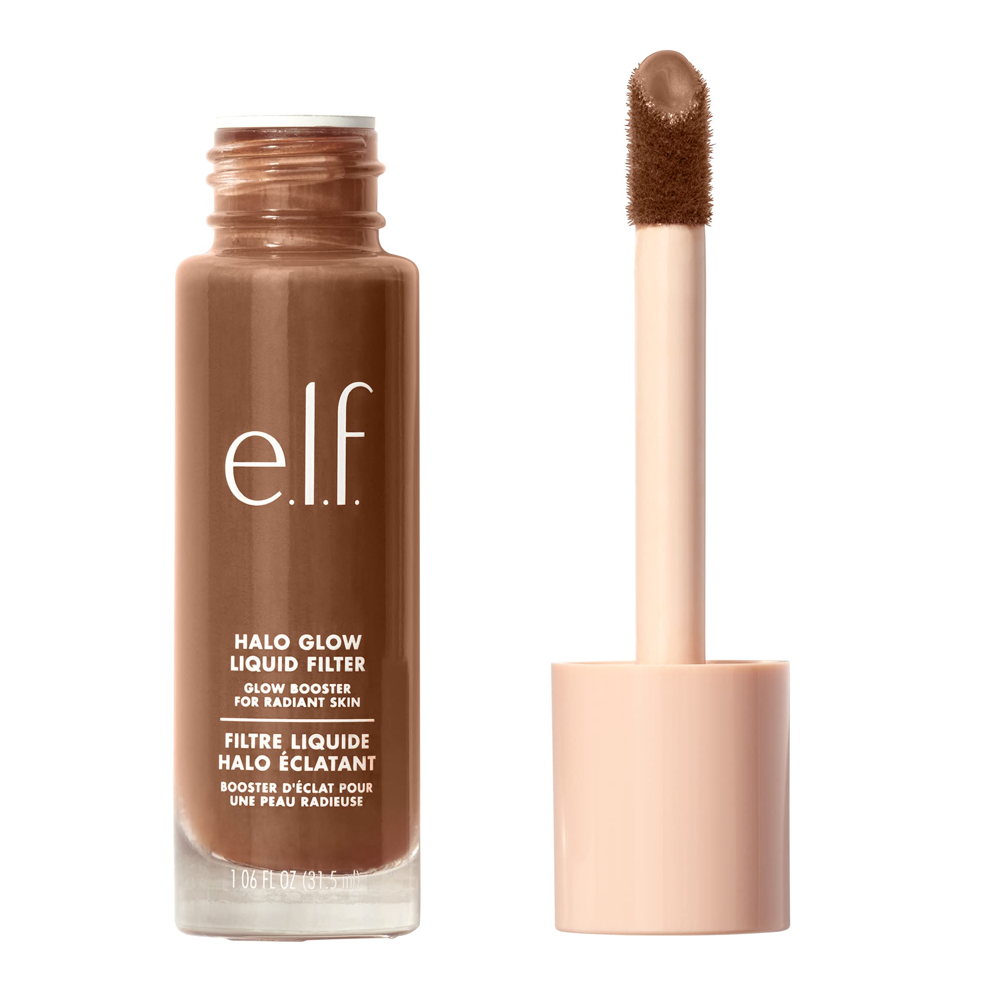 e.l.f. Halo Glow Liquid Filter, Complexion Booster For A Glowing, Soft-Focus Look, Infused With Hyaluronic Acid, Vegan & Cruelty-Free, 3 Light/Medium