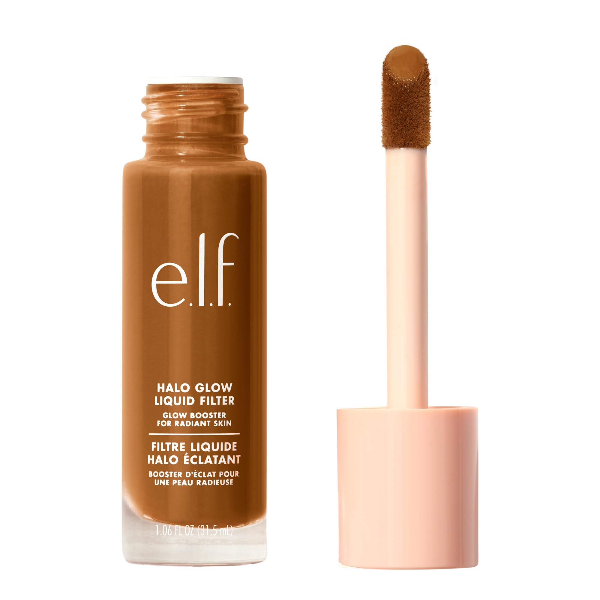 e.l.f. Halo Glow Liquid Filter, Complexion Booster For A Glowing, Soft-Focus Look, Infused With Hyaluronic Acid, Vegan & Cruelty-Free, 3 Light/Medium