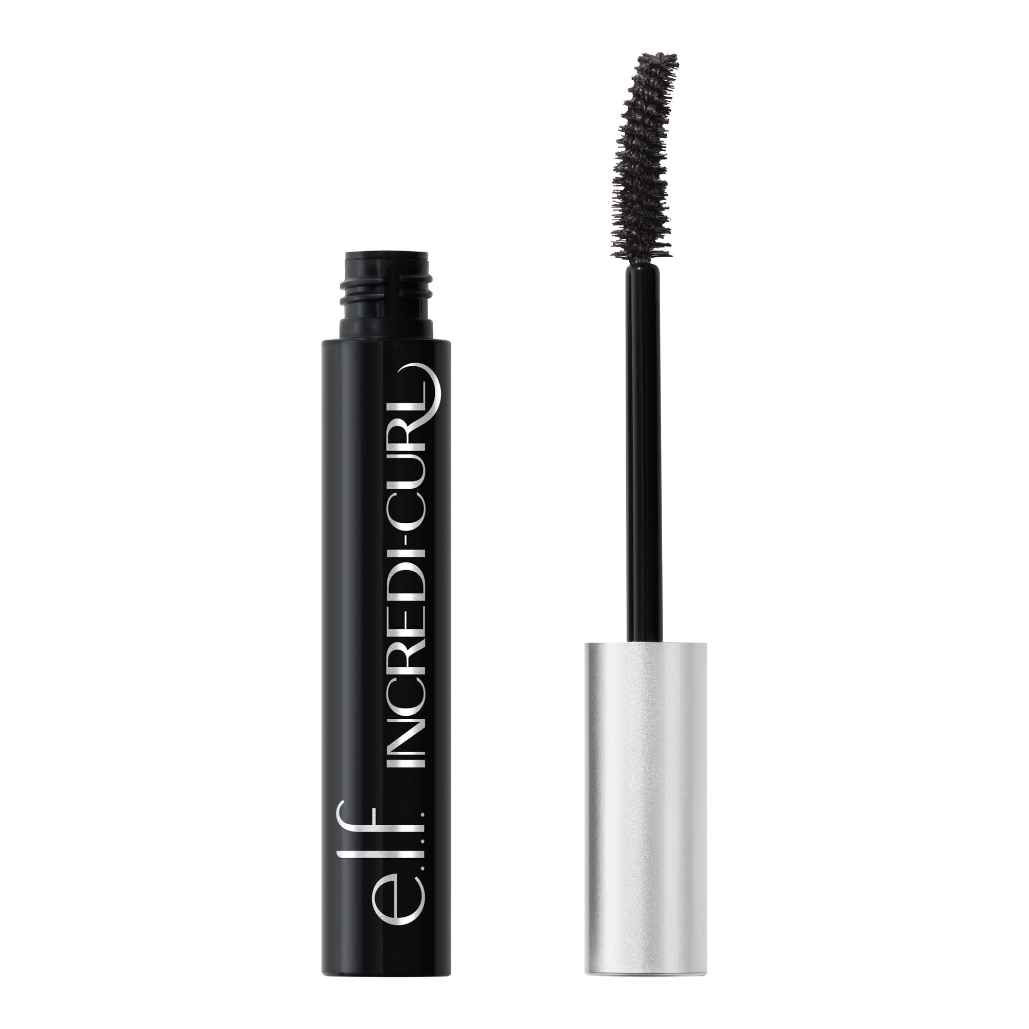 e.l.f. Incredi-Curl Mascara, Volumizing Mascara For A Bold, Lasting, Lifted Curl, Smudge-Resistant Formula, Vegan & Cruelty-Free, Pitch Black