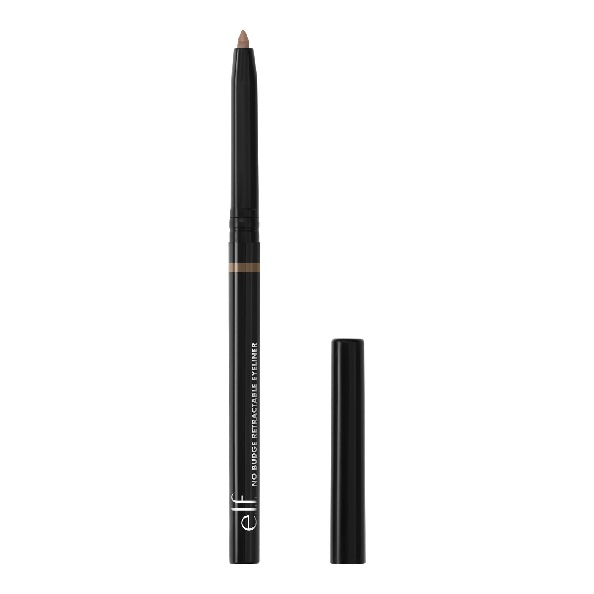 e.l.f. No Budge Retractable Eyeliner, Creamy, Ultra-Pigmented & Waterproof, Creates Bold & Defined Lines, Vegan & Cruelty-Free, Black