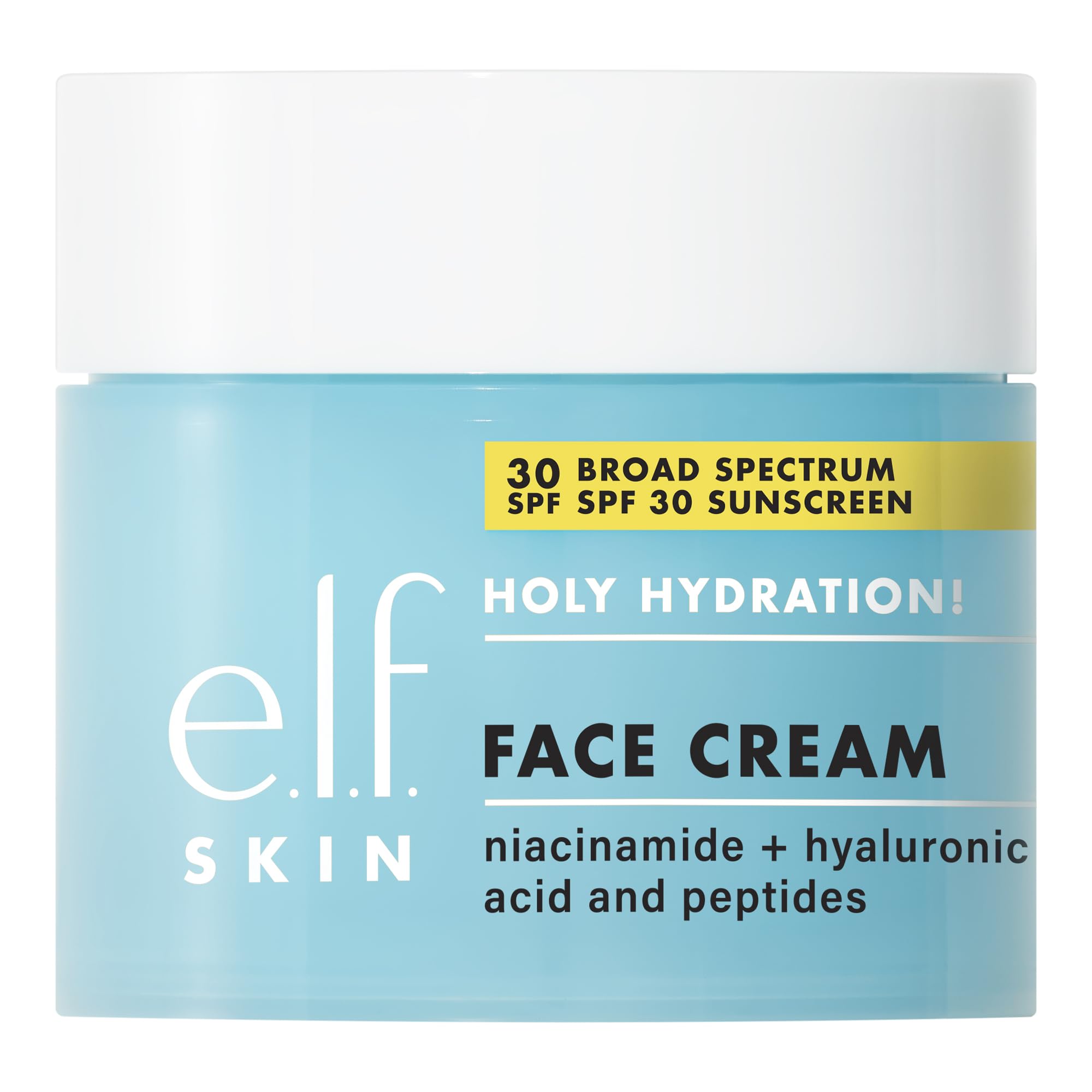 e.l.f. SKIN Holy Hydration! Face Cream, Moisturizer For Nourishing & Plumping Skin, Infused With Hyaluronic Acid, Vegan & Cruelty-Free, 1.76 Oz