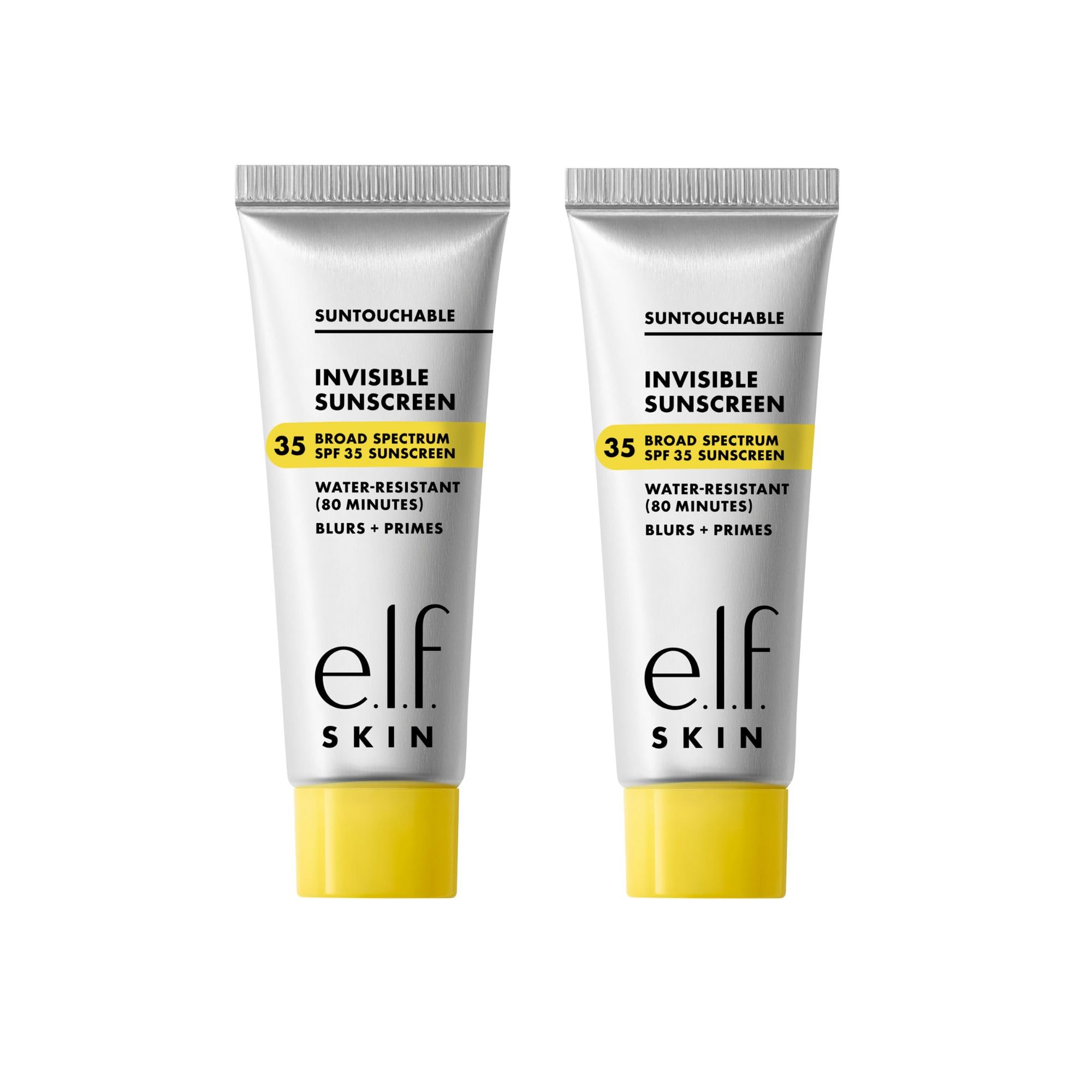 e.l.f. SKIN Suntouchable Invisible SPF 35, Lightweight, Gel-based Sunscreen For A Smooth Complexion, Doubles As A Makeup Primer, Vegan & Cruelty-Free, Packaging May Vary