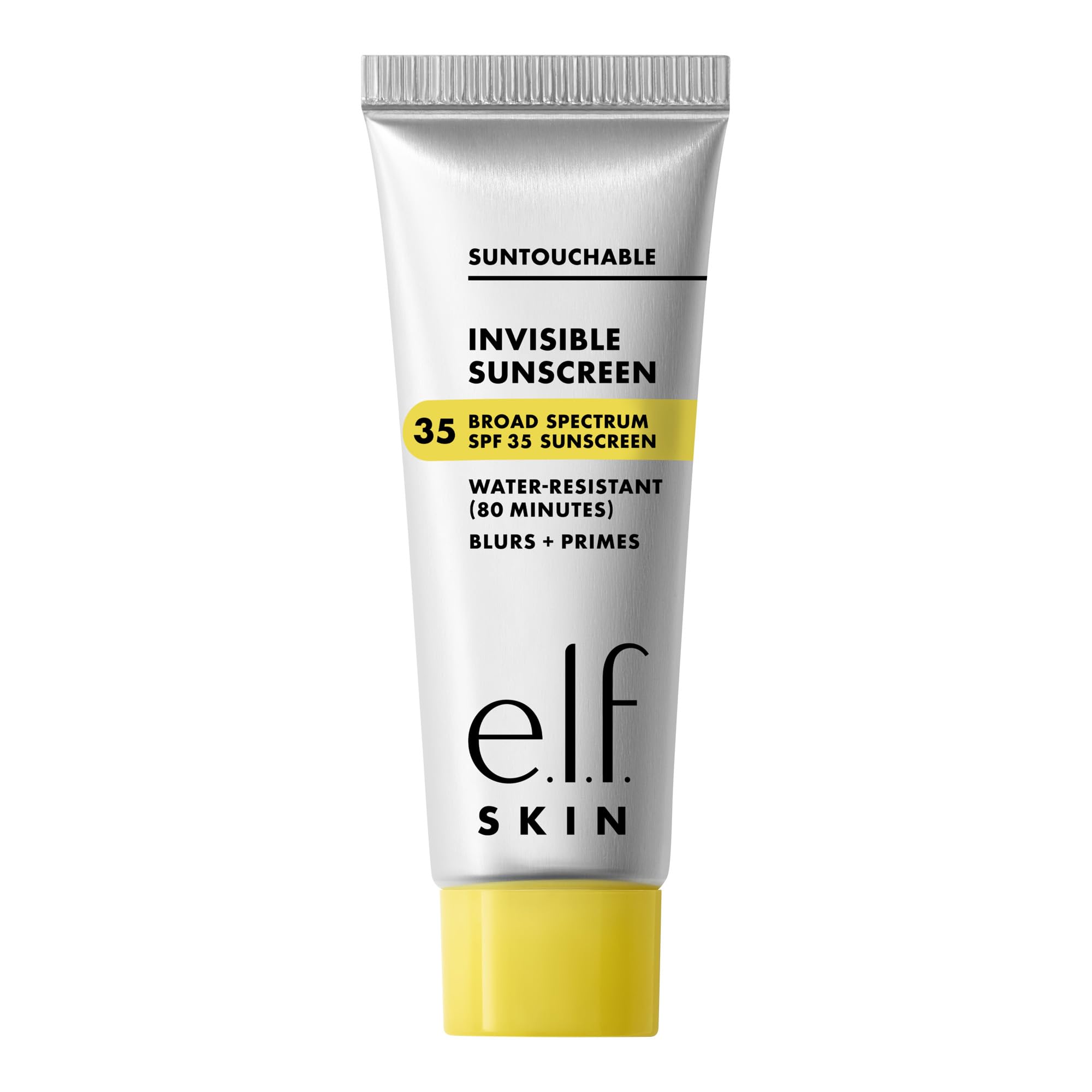 e.l.f. SKIN Suntouchable Invisible SPF 35, Lightweight, Gel-based Sunscreen For A Smooth Complexion, Doubles As A Makeup Primer, Vegan & Cruelty-Free, Packaging May Vary