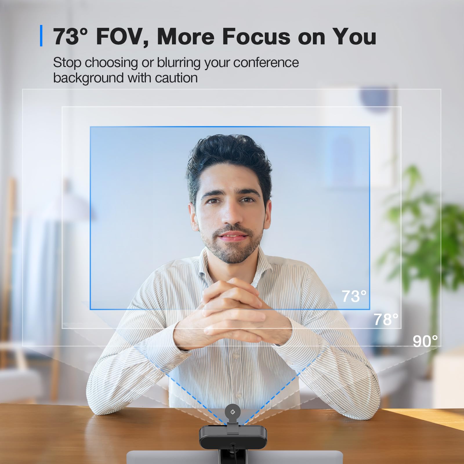 EMEET 1080P Webcam with Microphone, C960 Web Camera, 2 Mics, 90° FOV, USB Type-A & A-to-C Adapter, Plug&Play Computer Camera for Online Calling/Conferencing, Zoom/Teams/Facetime/YouTube, 2025 Version