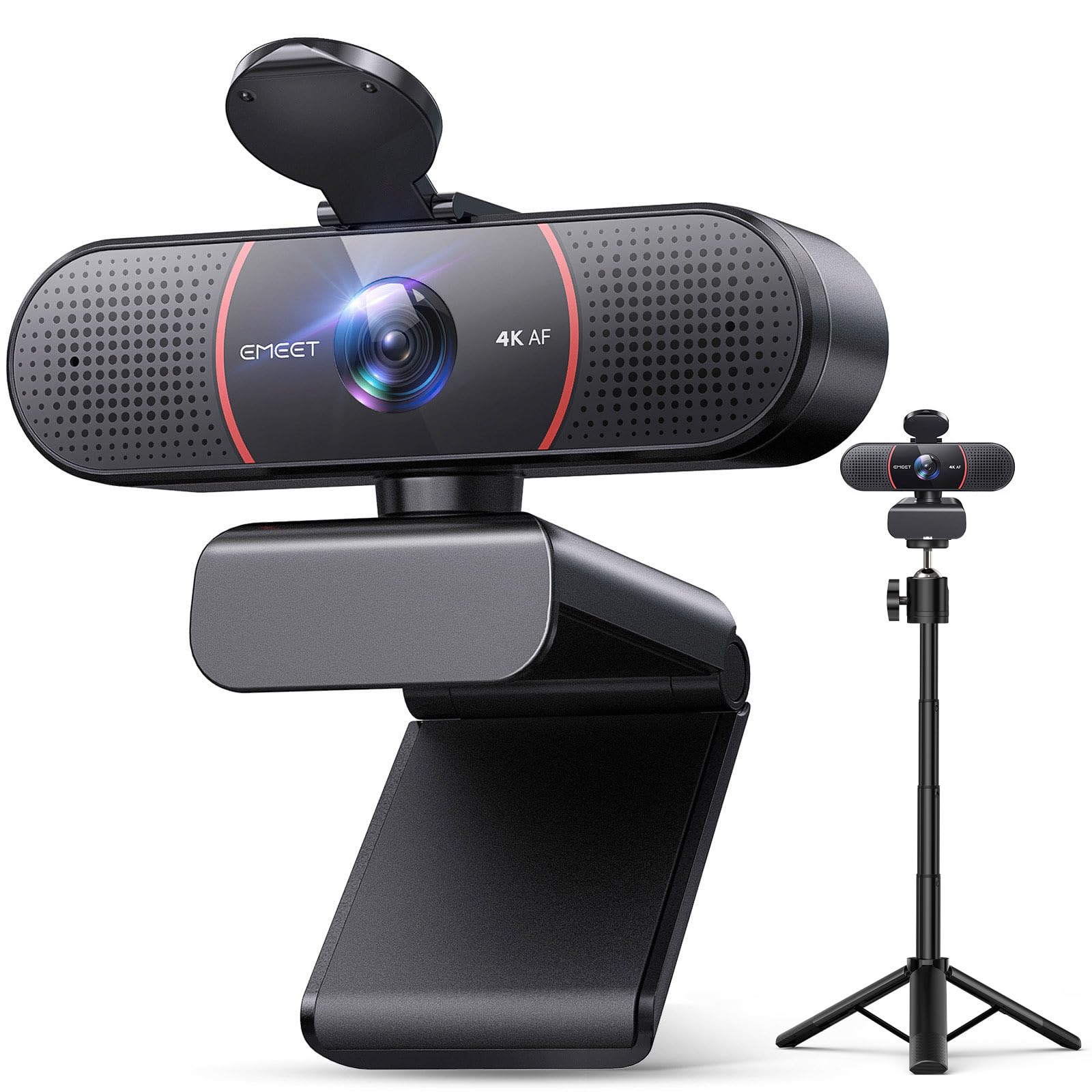 EMEET 1080P Webcam with Microphone, C960 Web Camera, 2 Mics, 90° FOV, USB Type-A & A-to-C Adapter, Plug&Play Computer Camera for Online Calling/Conferencing, Zoom/Teams/Facetime/YouTube, 2025 Version