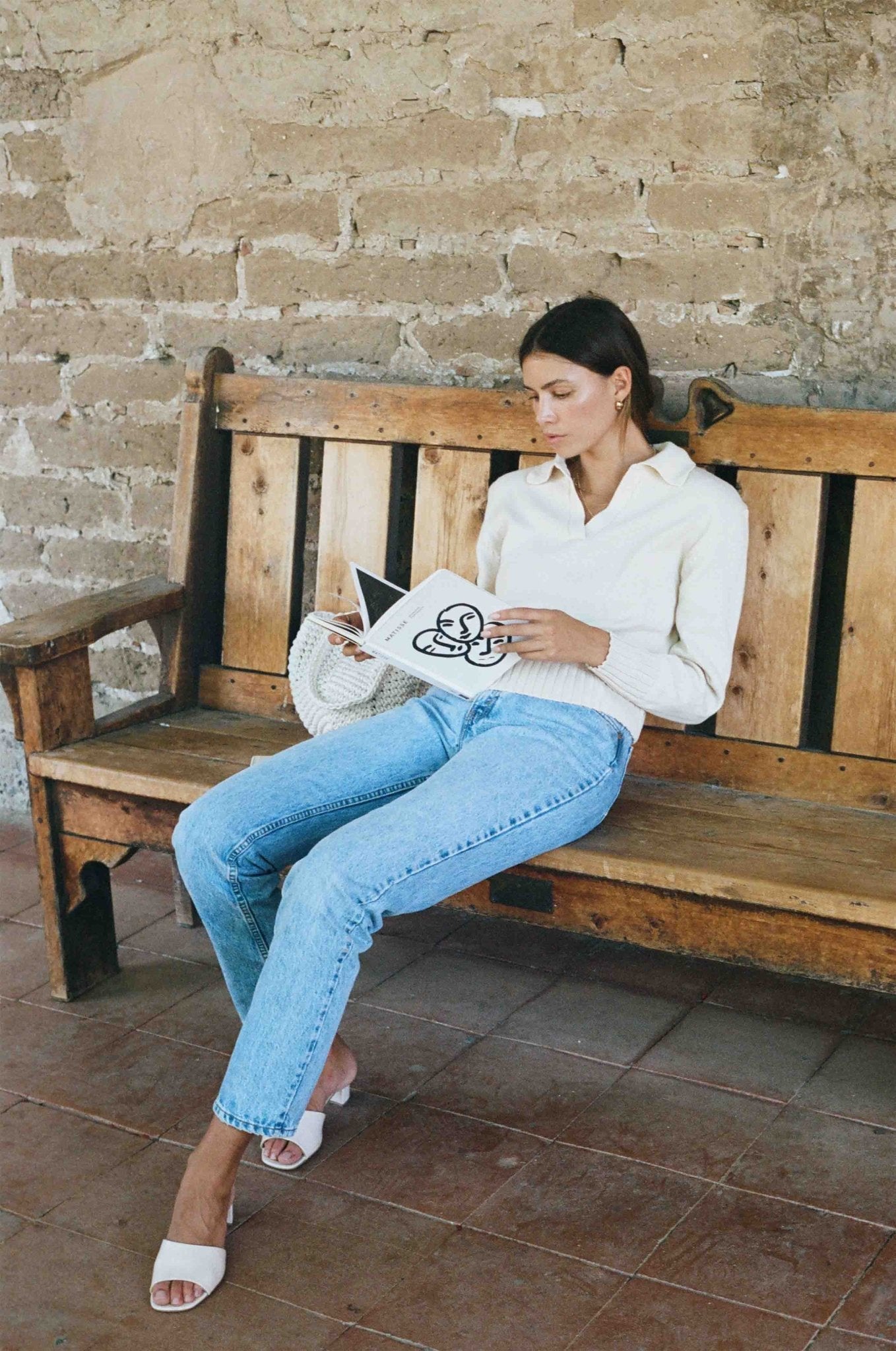 Emmit Sweater - Tan Knit Collared Sweater