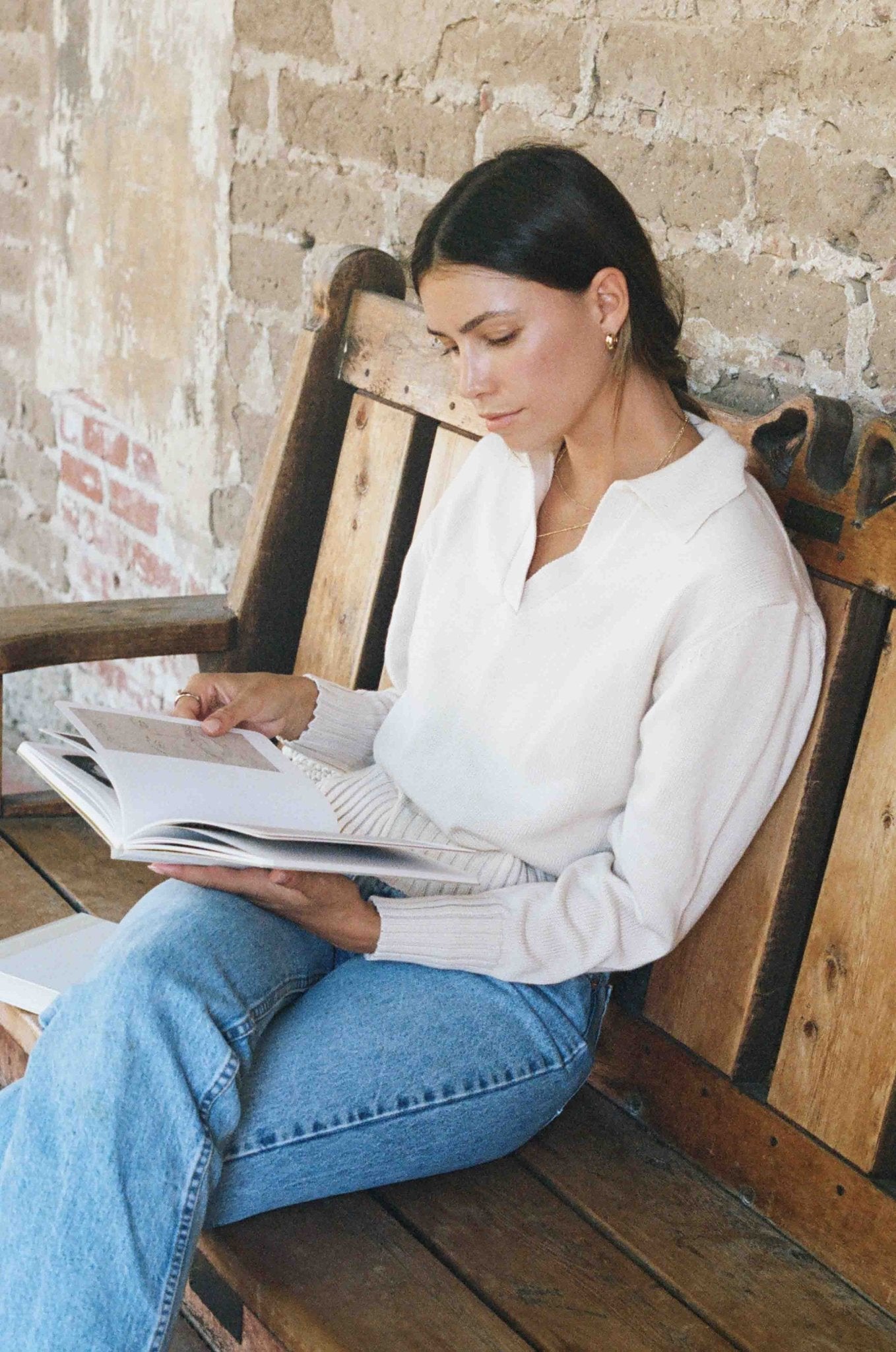 Emmit Sweater - Tan Knit Collared Sweater