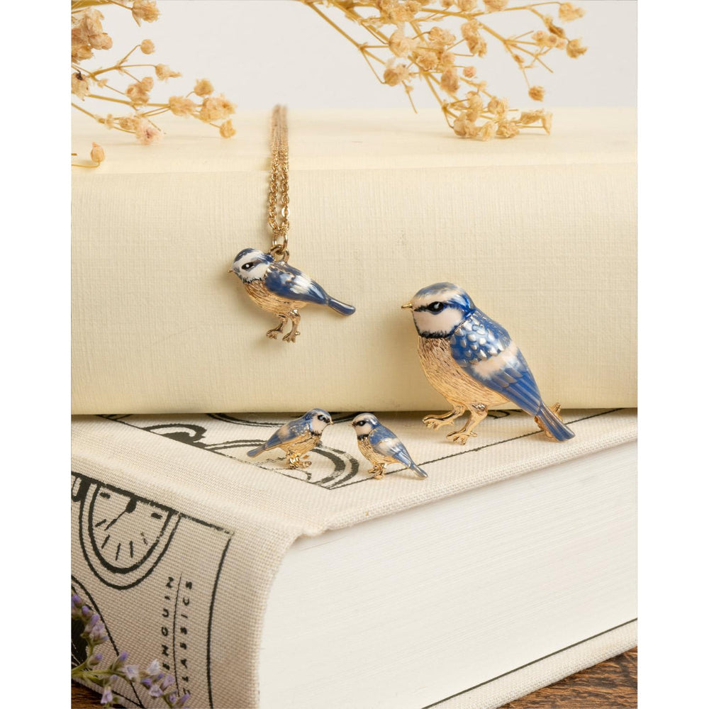 Enamel Blue Tit Brooch by Fable England