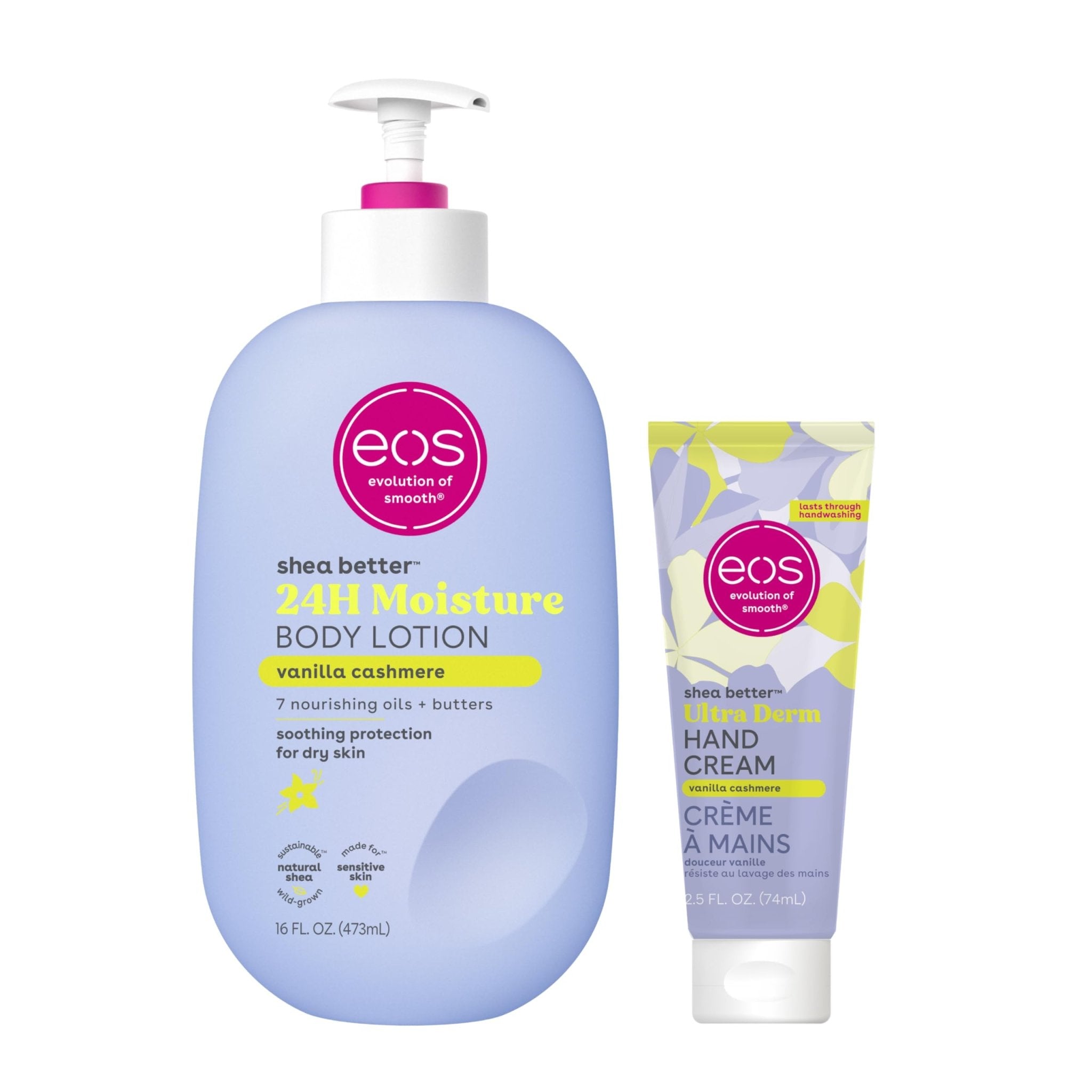 eos Shea Better Hand Cream - Vanilla Cashmere Hand Lotion | Instant Hydration + Lasting Protection | 2.5 oz