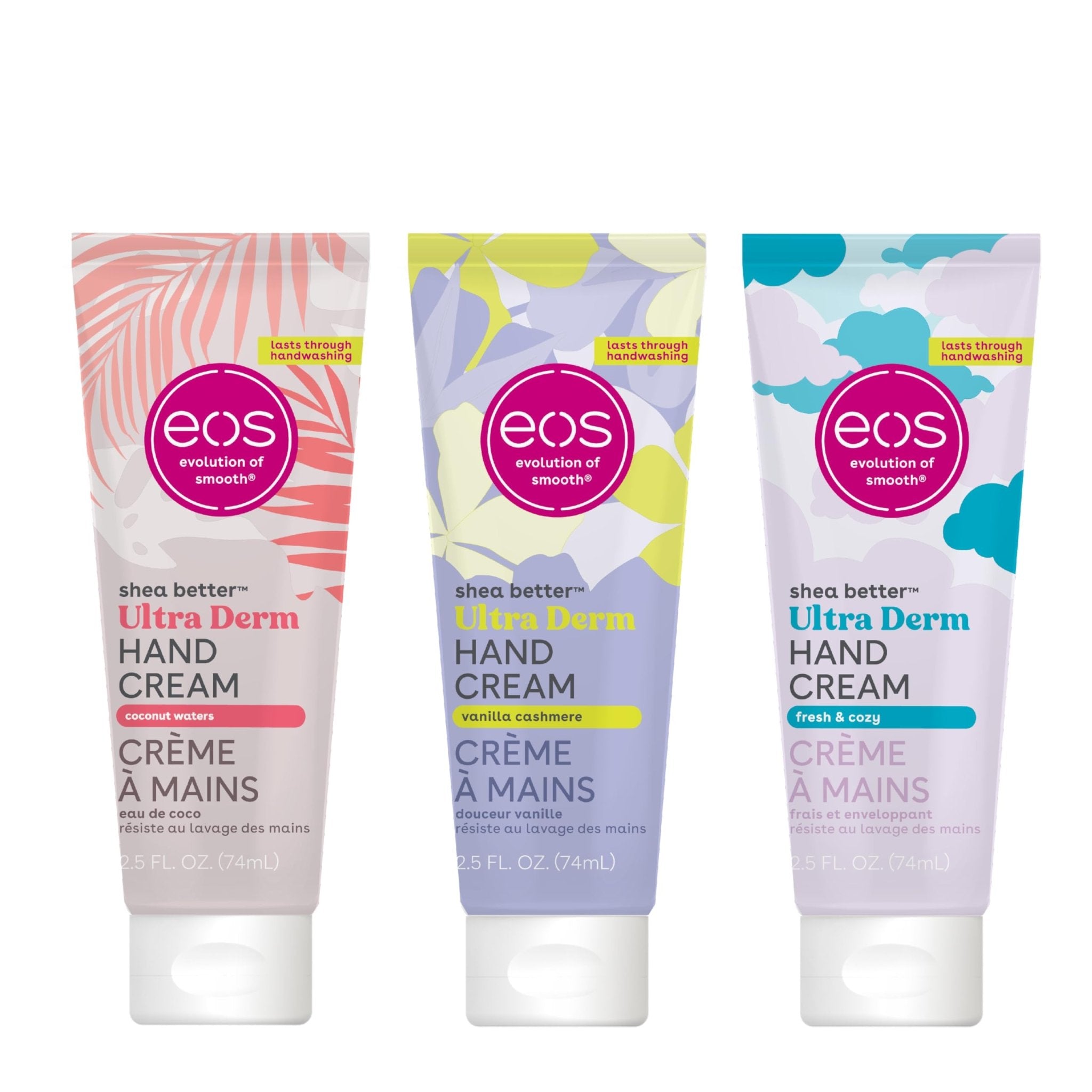 eos Shea Better Hand Cream - Vanilla Cashmere Hand Lotion | Instant Hydration + Lasting Protection | 2.5 oz