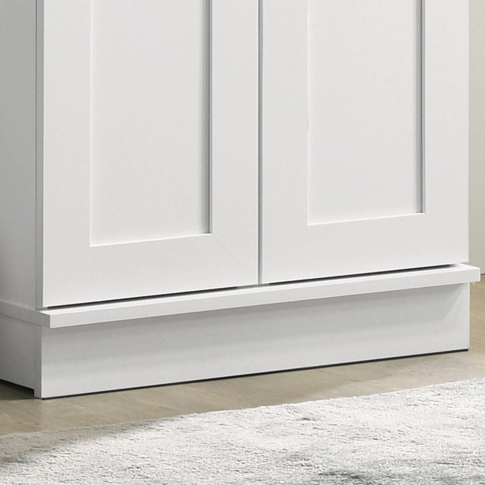 Evelyn 23" White Sleek Storage Cabinet with Framed Panel Design