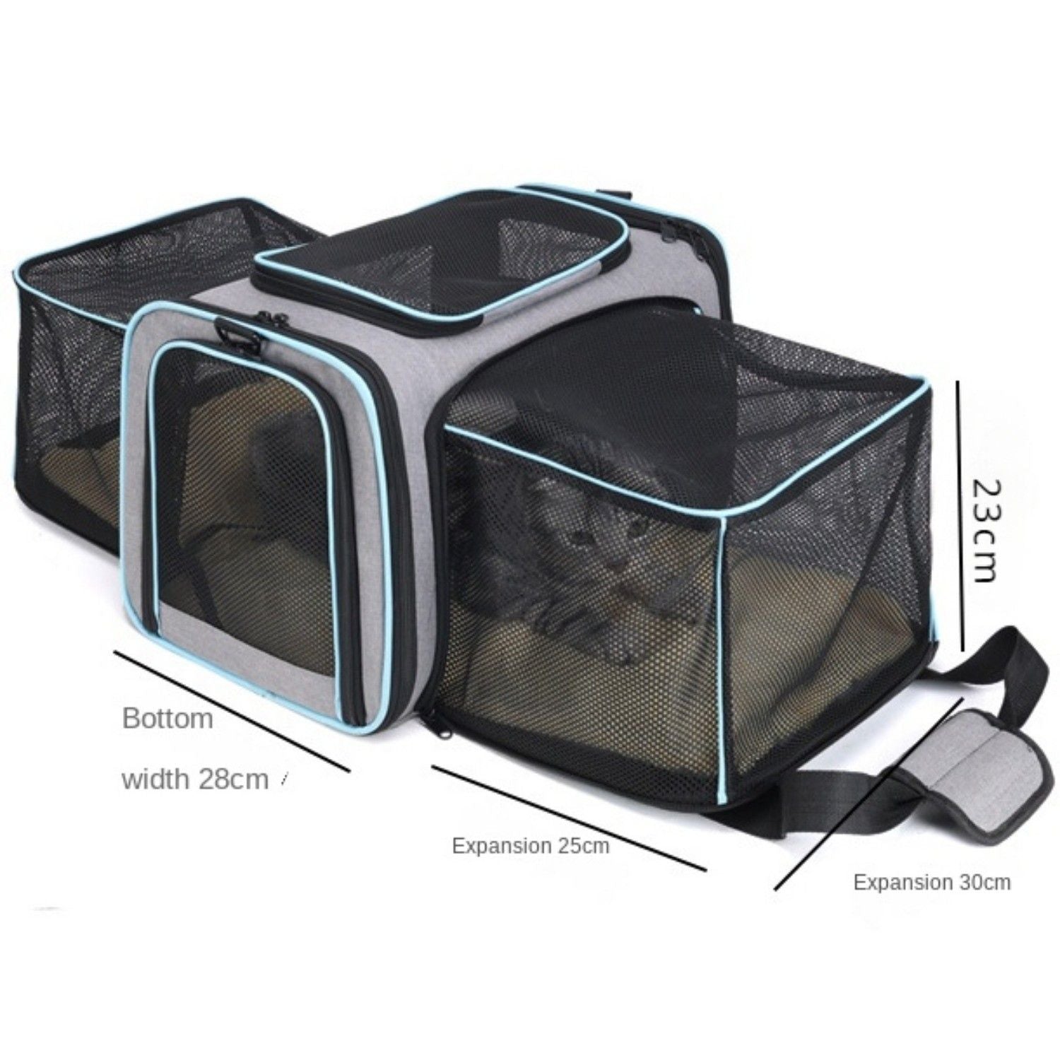 Expandable Pet Carrier Airline Approved Cat Dog Carrier Cat Collapsible Soft Carrier Bag with Removable Fleece Pad Pockets Breathable Mesh Adjustable Shoulder Strap Ban on Amazon sales
