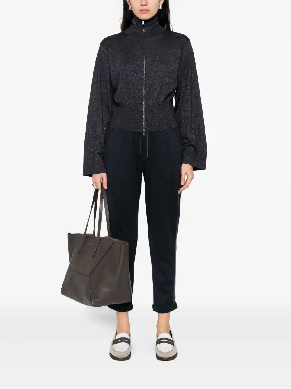 Brunello Cucinelli Women Pants With `Precious` Stripe