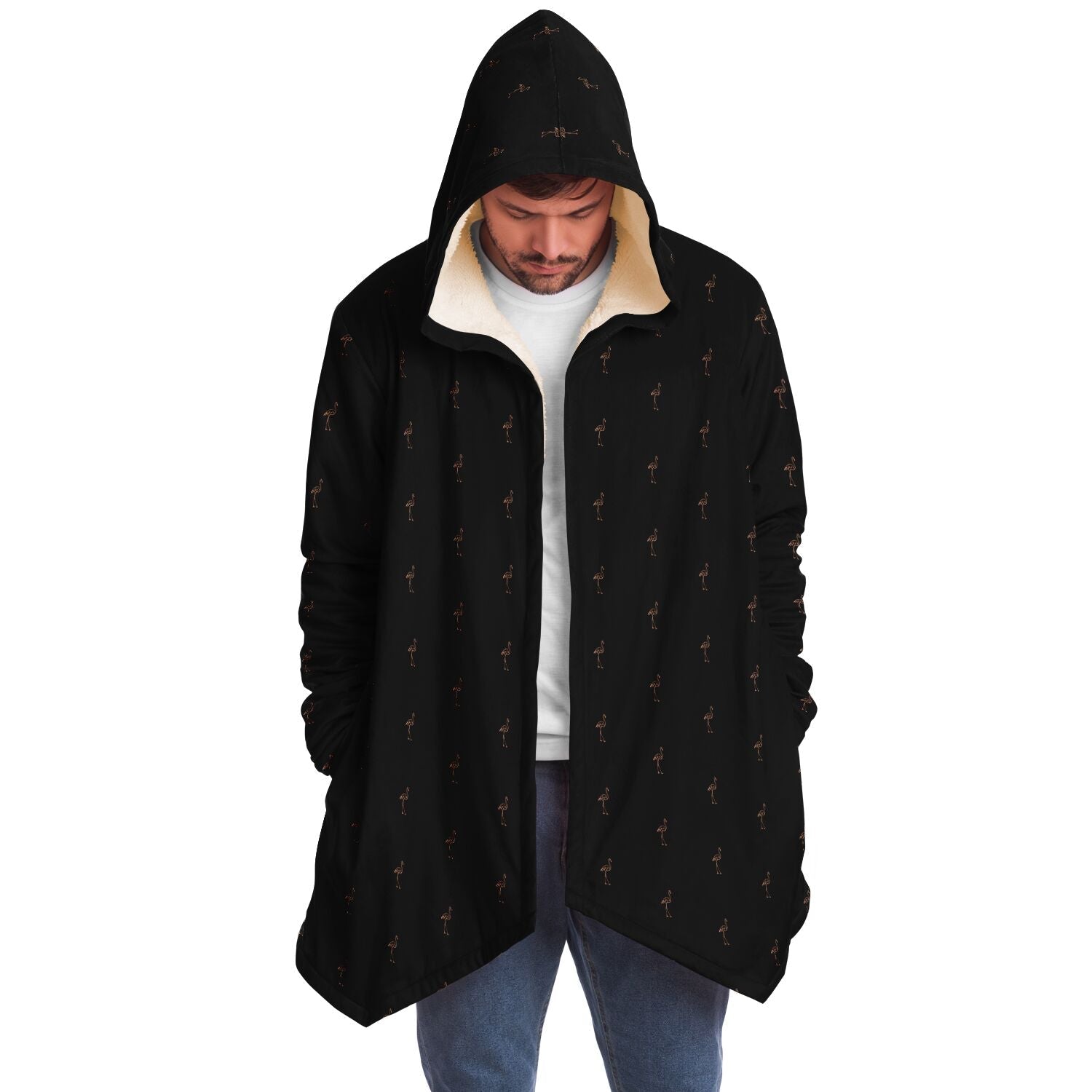 Classic Flamingo Silhouette Cloak Hoodie