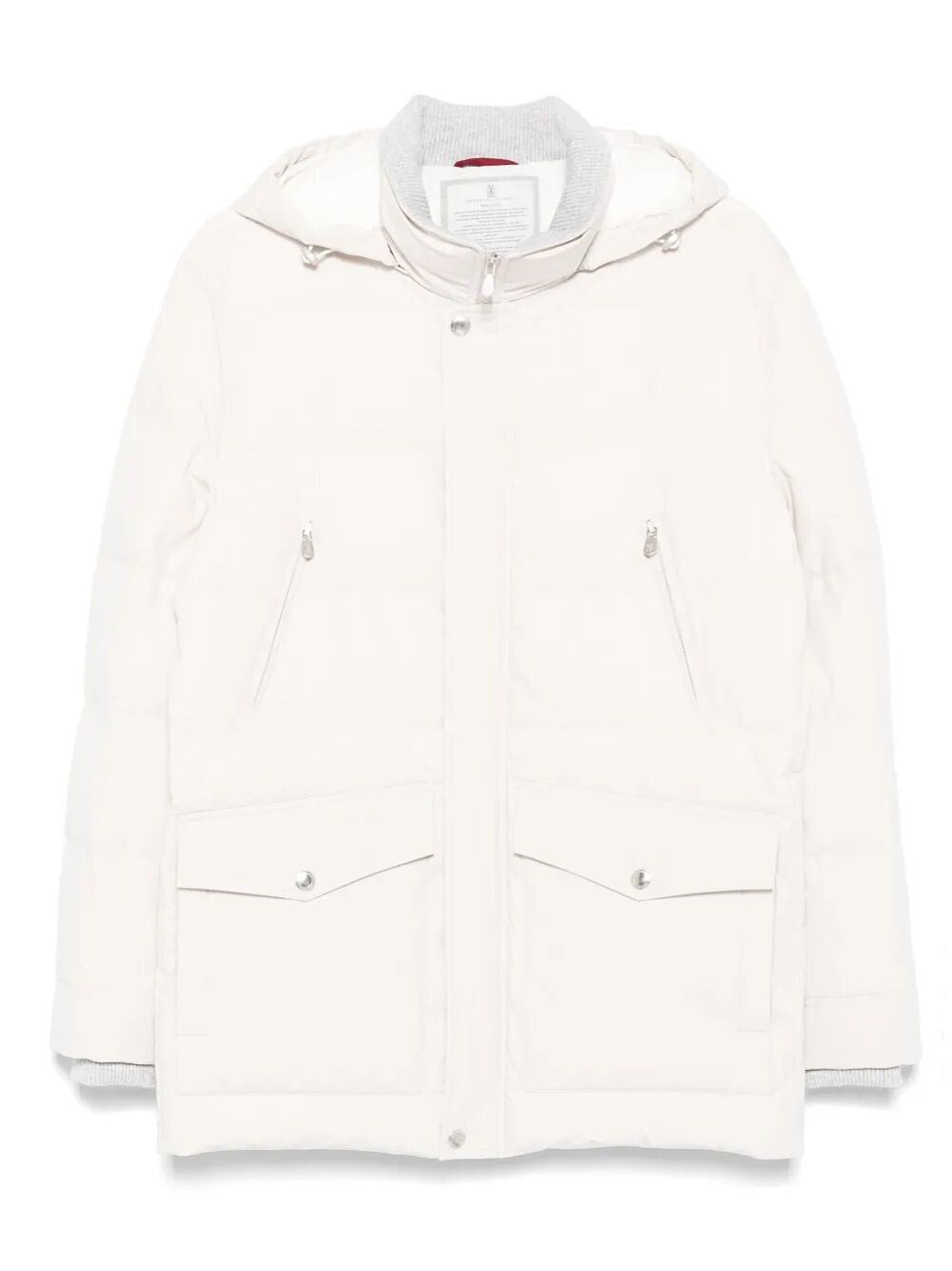 Brunello Cucinelli Men Padded Jacket With Detachable Hood