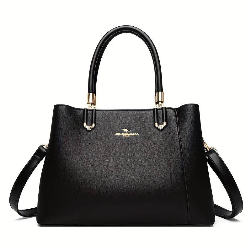 Impeccable Ladies Genuine Leather Handbag - Spacious, Stylish & Versatile - Perfect Commuter Bag with Adjustable Crossbody Strap for Everyday Glamour