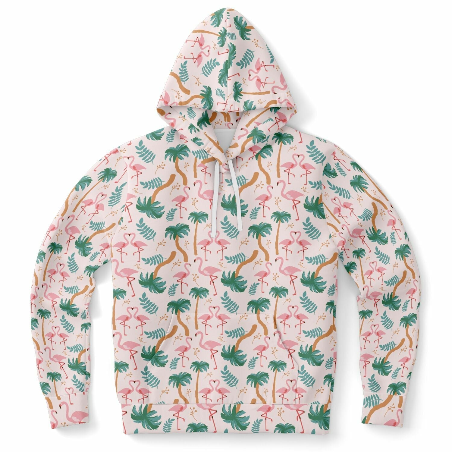 Flamingo Tropical Floral Hoodie