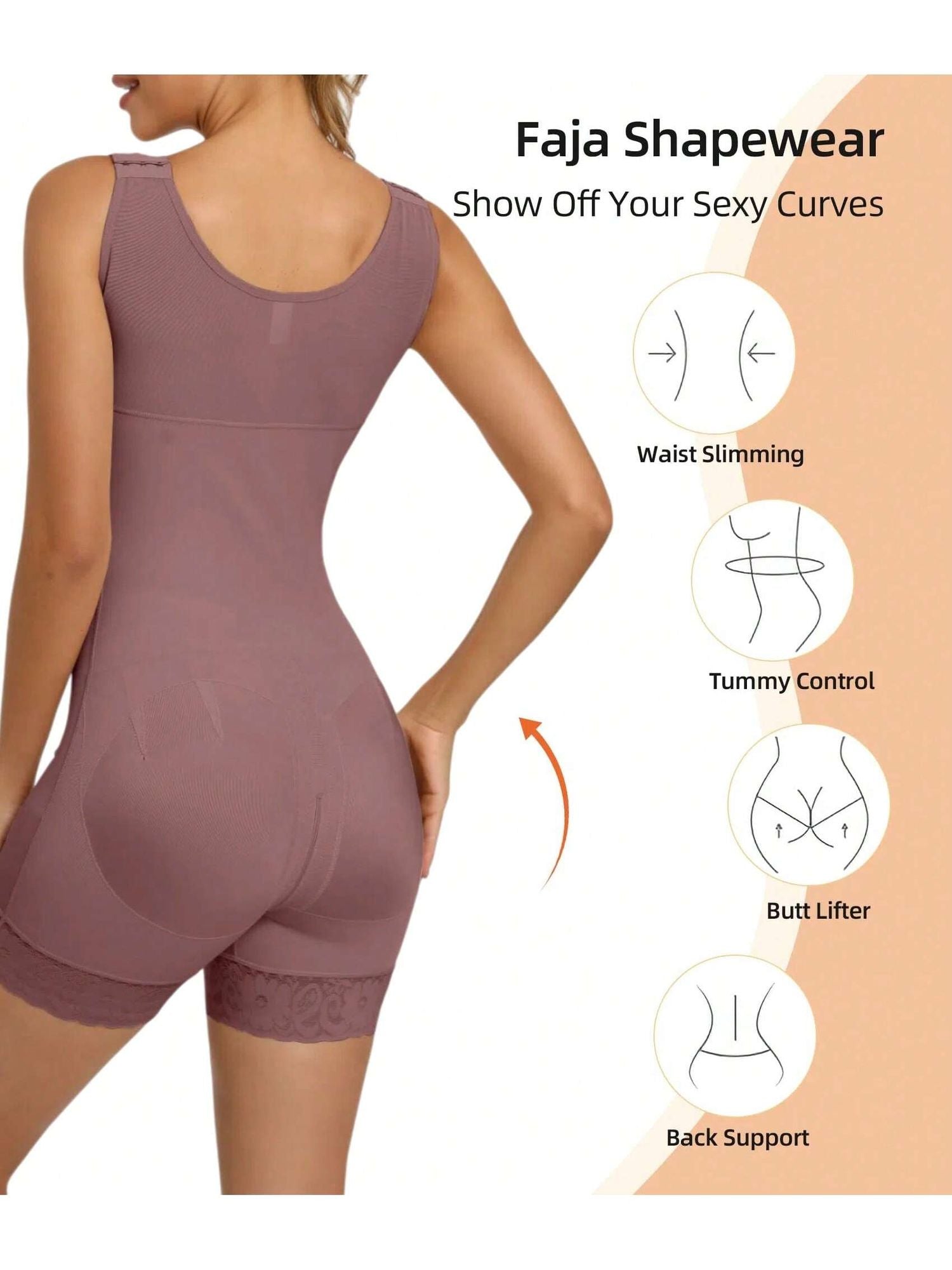 Fajas Colombianas Shapewear for Women Tummy Control Post Surgery Full Body Shaper Butt Lifter with Zipper Crotch,corset tops for women,fajas colombianas moldeadoras