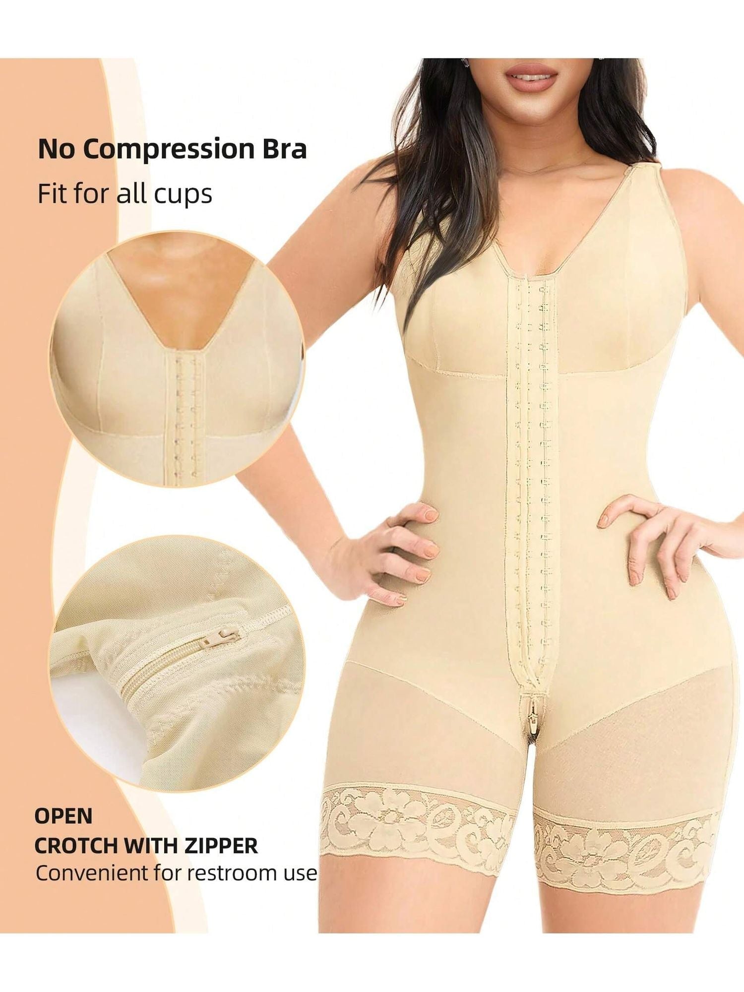 Fajas Colombianas Shapewear for Women Tummy Control Post Surgery Full Body Shaper Butt Lifter with Zipper Crotch,corset tops for women,fajas colombianas moldeadoras