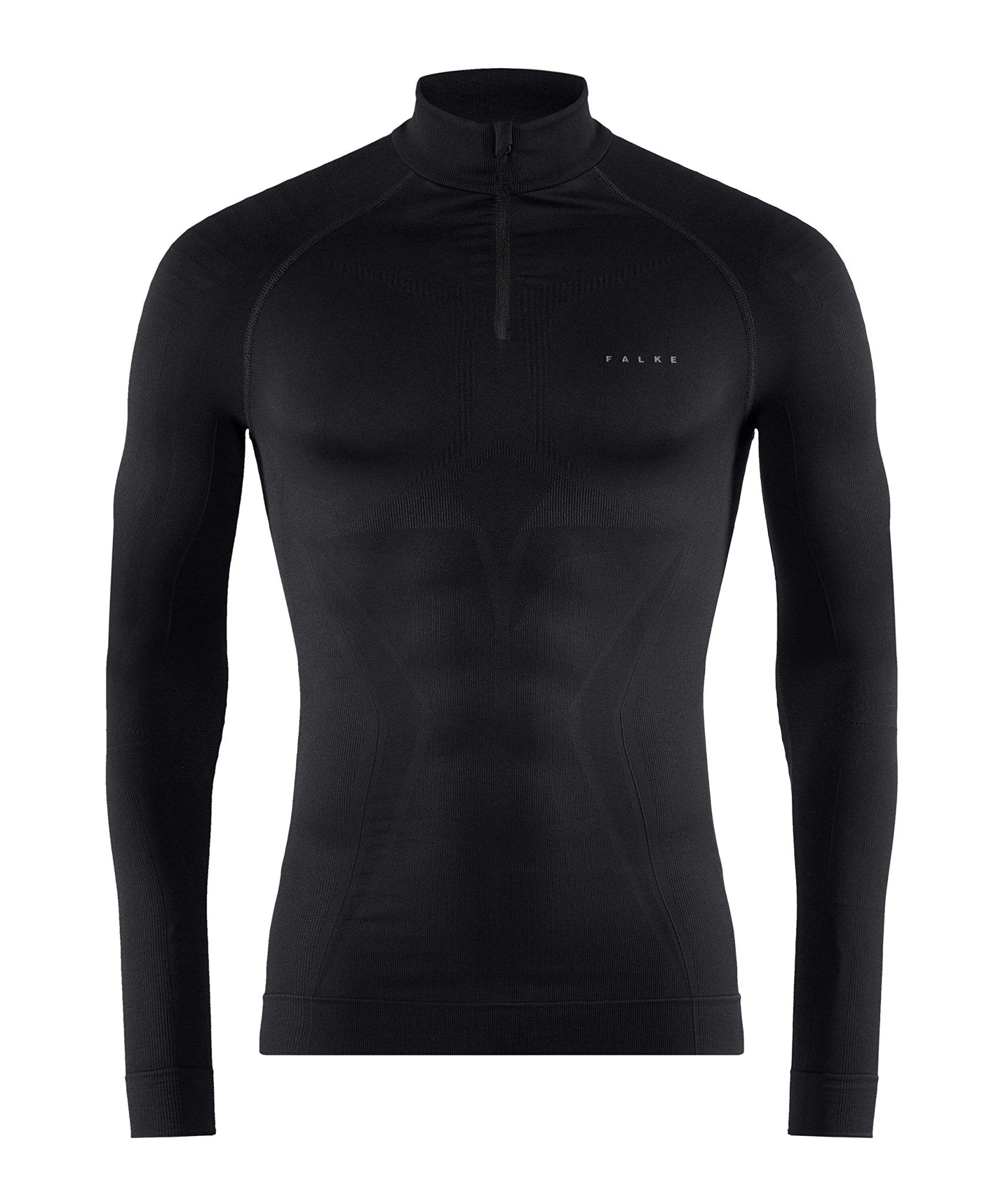 FALKE Men's Maximum Warm Zip Base Layer Top, 1 Piece