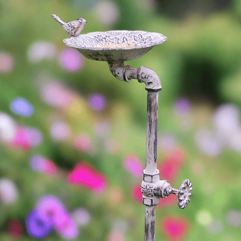 Farmhouse Spigot Garden Stake Bird Feeder