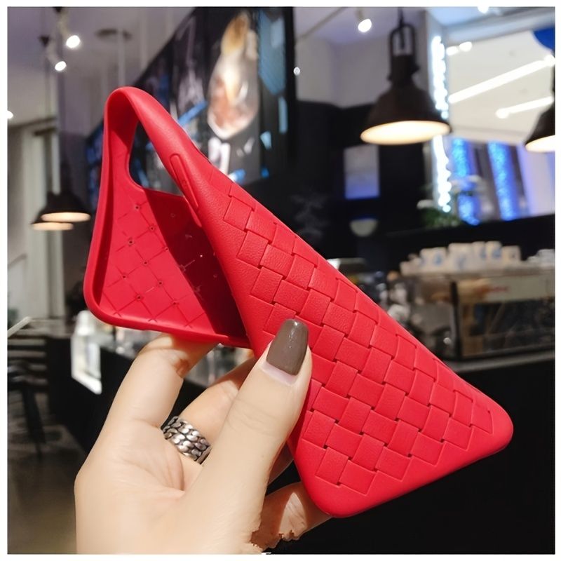 Fashion Woven Pattern Cooling Phone Case Soft Silicone Case For ; iPhone 11/12 Pro Max