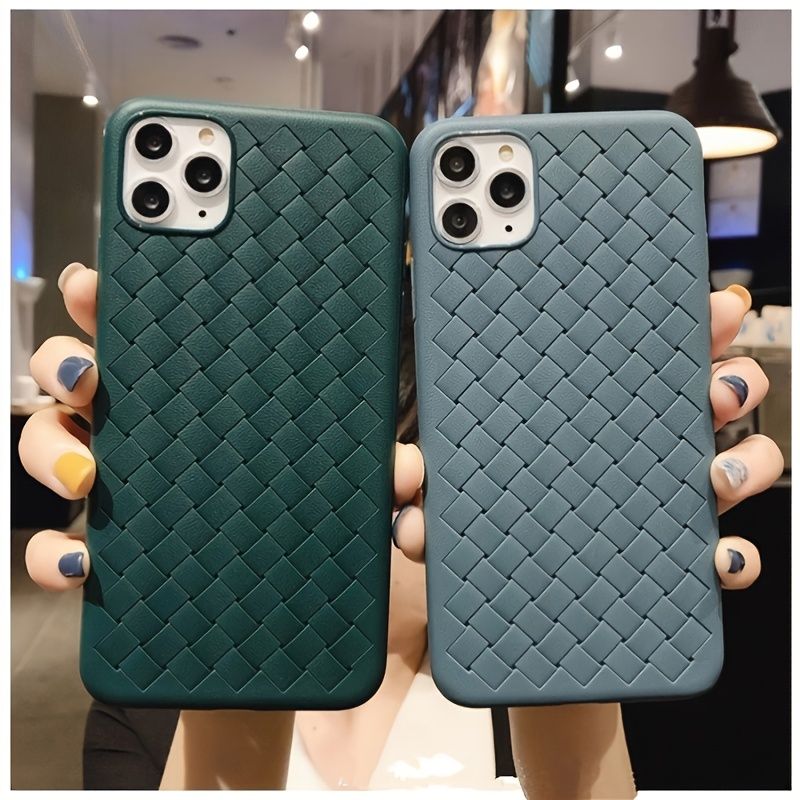 Fashion Woven Pattern Cooling Phone Case Soft Silicone Case For ; iPhone 11/12 Pro Max