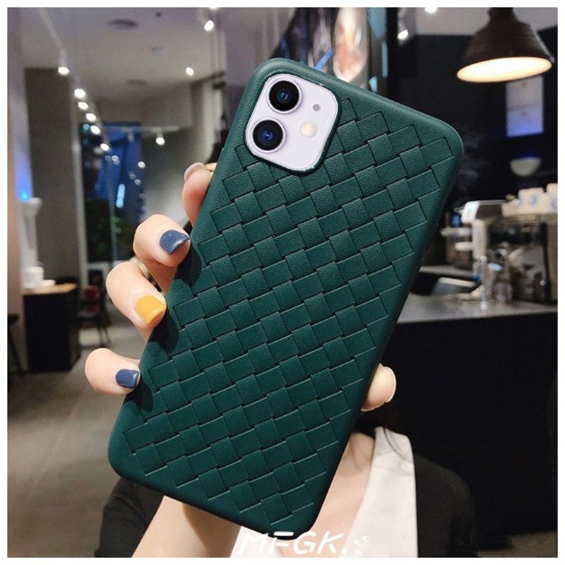 Fashion Woven Pattern Cooling Phone Case Soft Silicone Case For ; iPhone 11/12 Pro Max