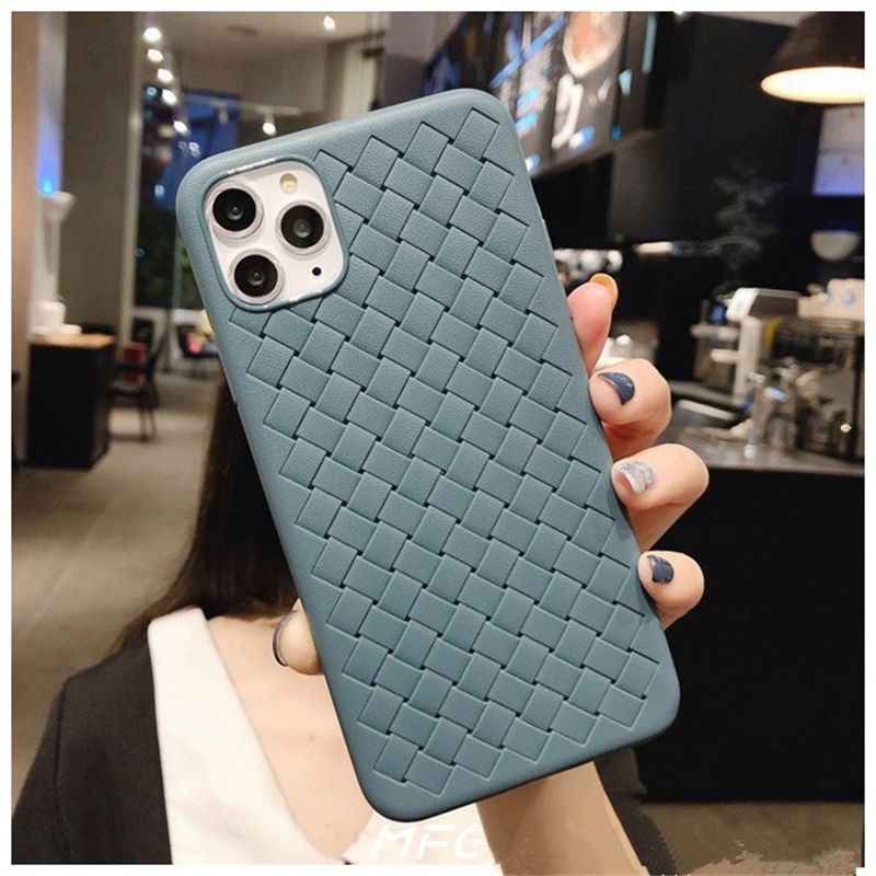 Fashion Woven Pattern Cooling Phone Case Soft Silicone Case For ; iPhone 11/12 Pro Max