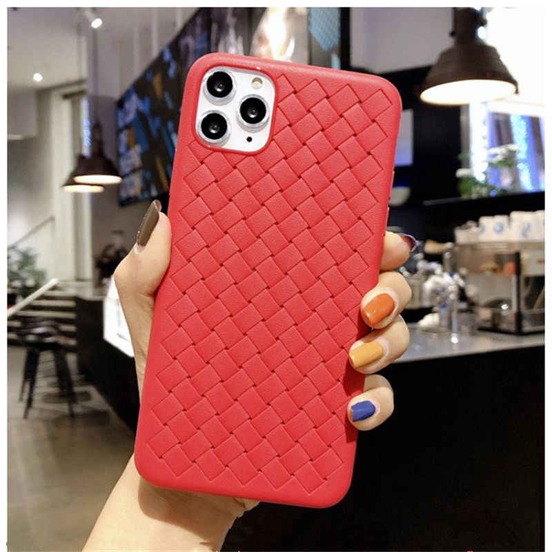Fashion Woven Pattern Cooling Phone Case Soft Silicone Case For ; iPhone 11/12 Pro Max