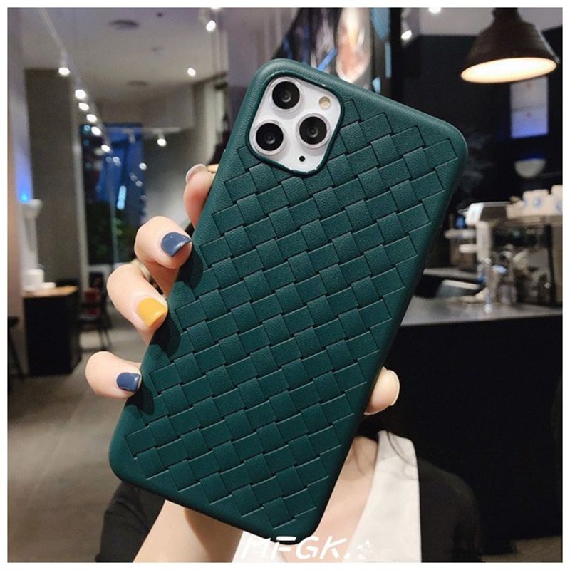 Fashion Woven Pattern Cooling Phone Case Soft Silicone Case For ; iPhone 11/12 Pro Max