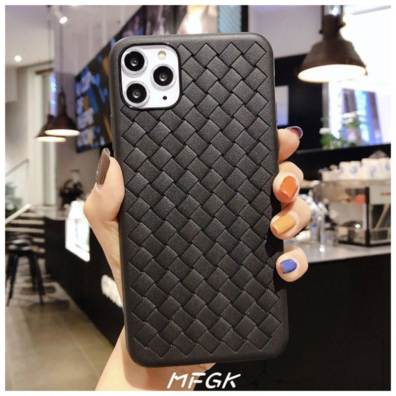 Fashion Woven Pattern Cooling Phone Case Soft Silicone Case For ; iPhone 11/12 Pro Max