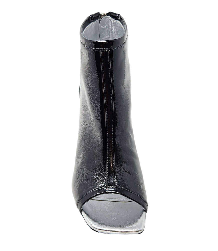 Fatima Black Silver Hi Heel Sandal