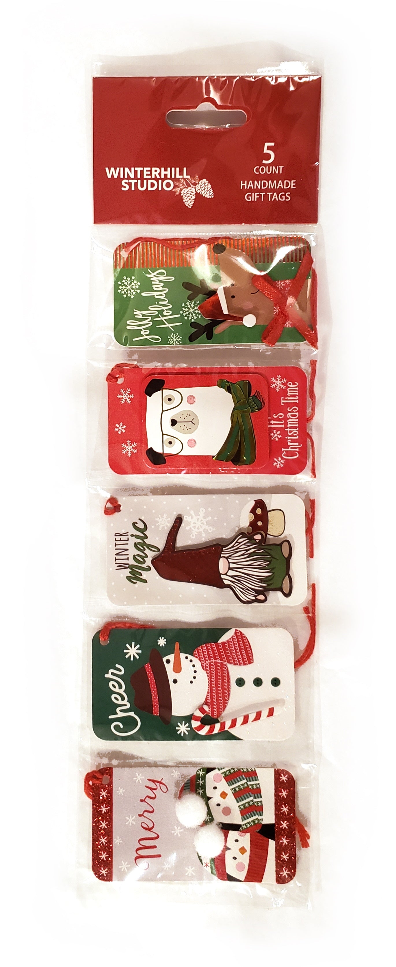 Handmade Gift Tags 5 Count - Whimsical