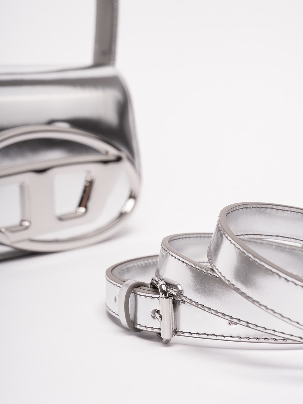 Diesel Women `1Dr` Iconic Shoulder Bag In Mirrored Leather