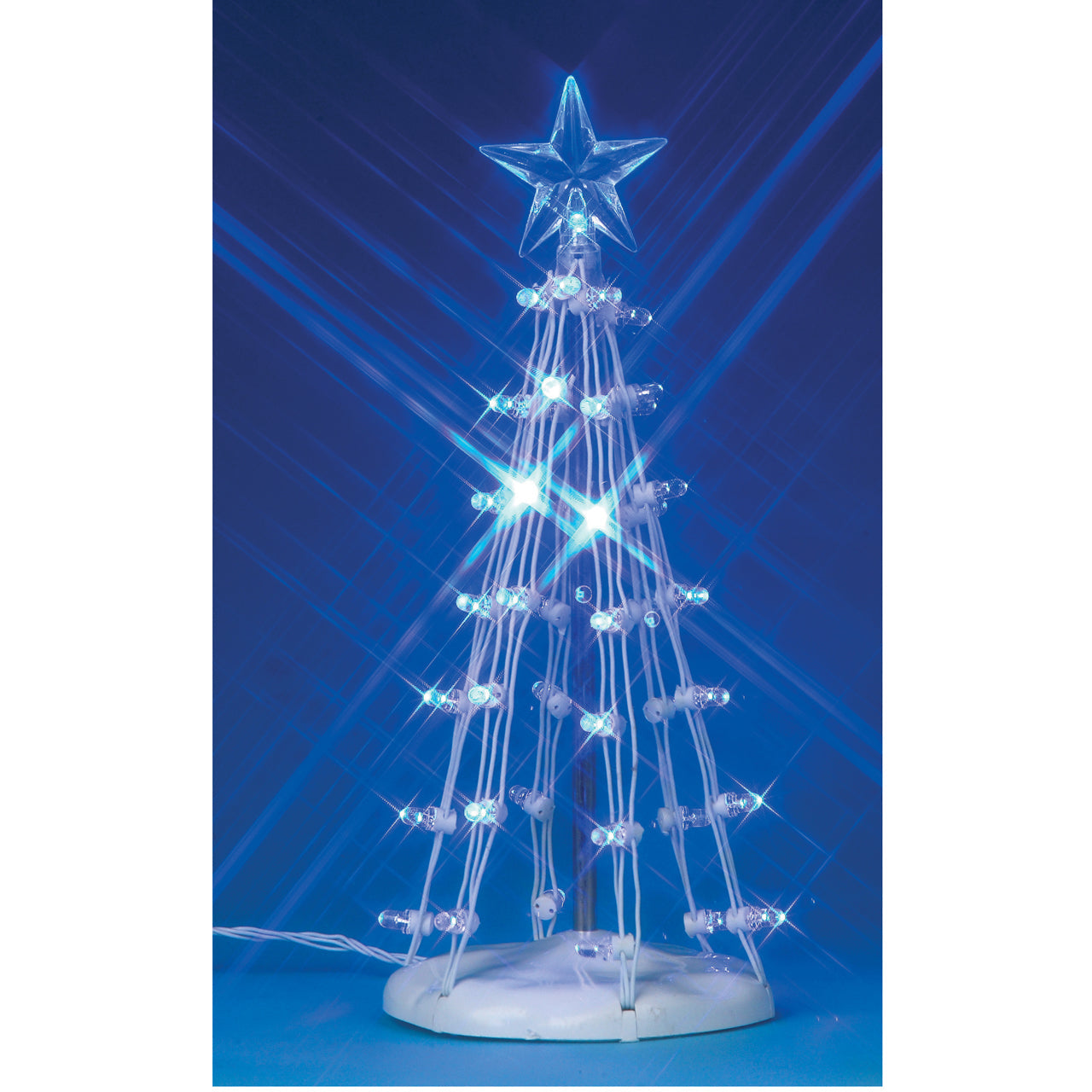 Lighted Silhouette Tree - Blue - 6 Inch