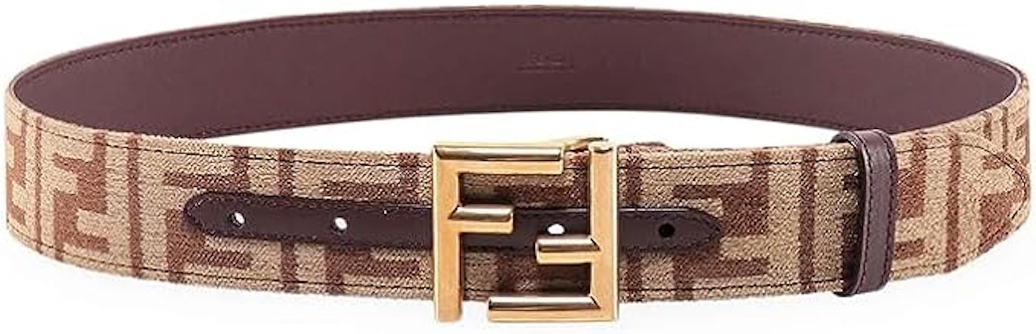 Fendi Chestnut Brown FF Jacquard Belt