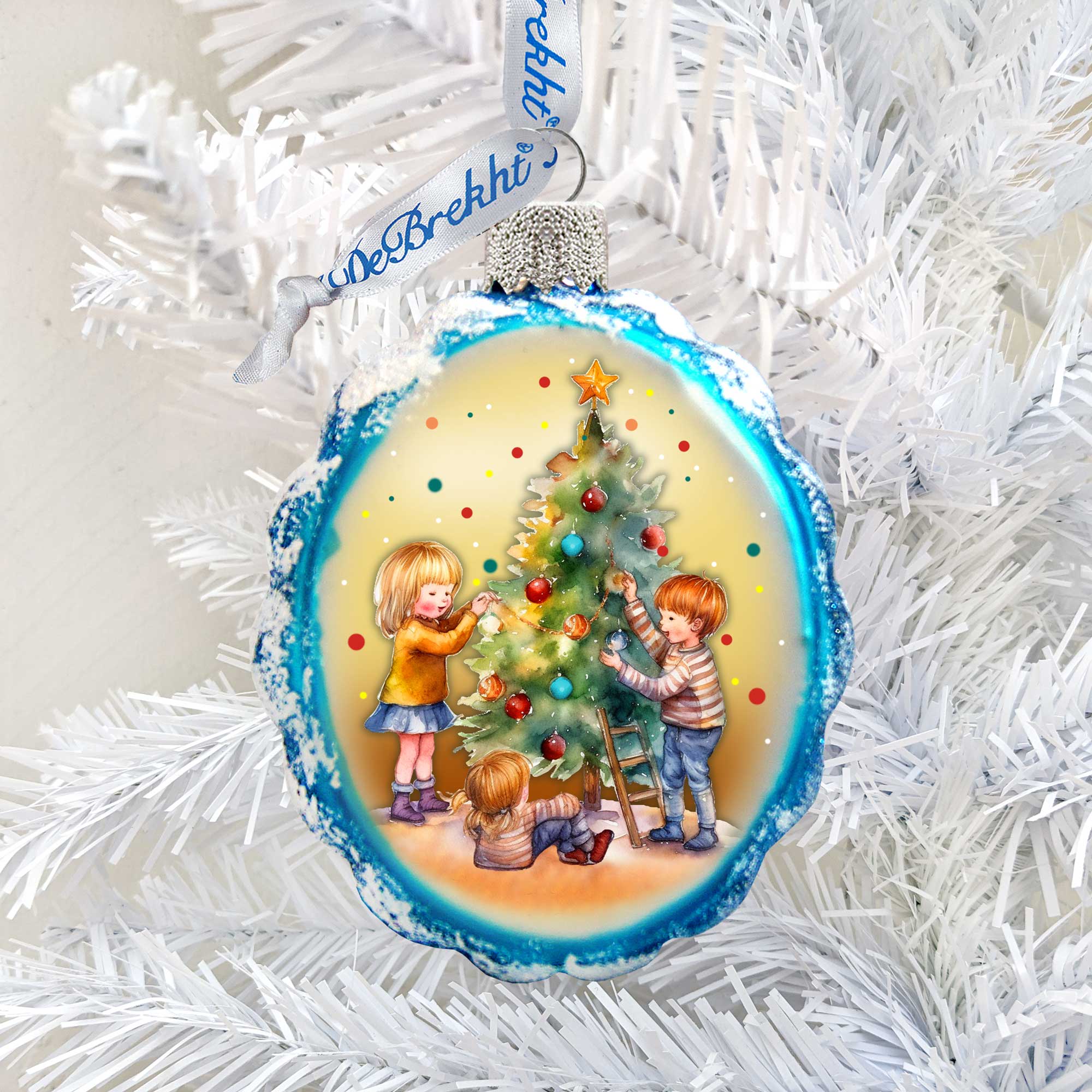 Joyful Traditions Mercury Glass Ornaments by G. Debrekht - Christmas Decor - 776036