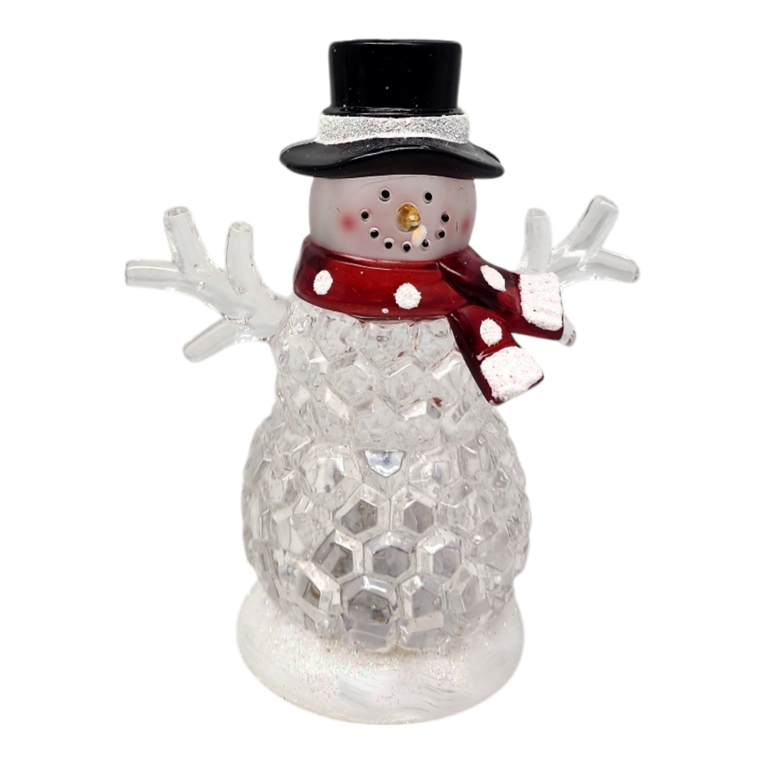 Lighted Shimmer Snowman - 4.5 inch