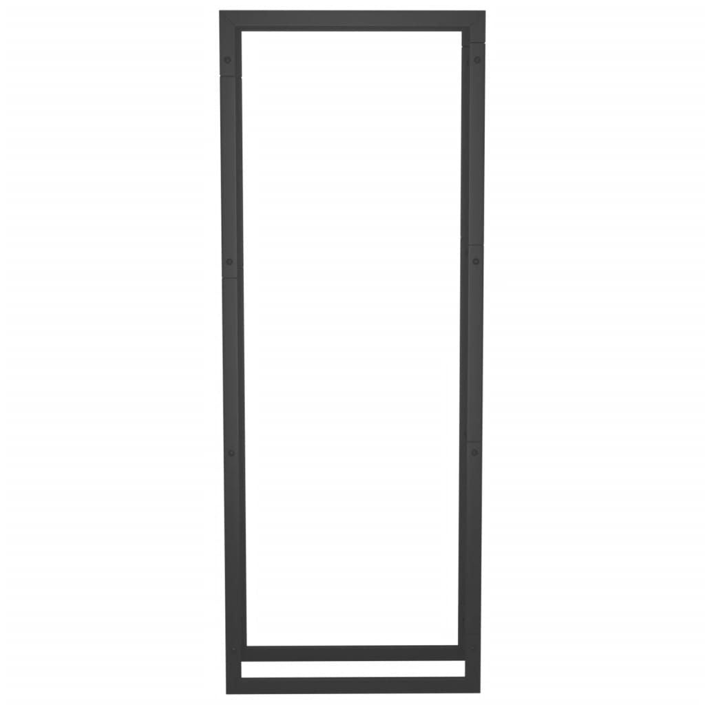 Firewood Rack Matt Black 19.7"x11"x52" Steel