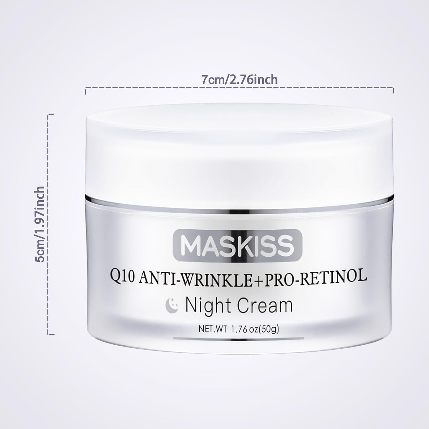 Firming Neck Cream & Anti-Wrinkle Night Cream with Coenzyme Q10 + Pro-Retinol, Unscented Skin Firming Neck Cream, Anti Aging Facial Moisturizer for Sensitive Skin, 1.76 Oz Jar