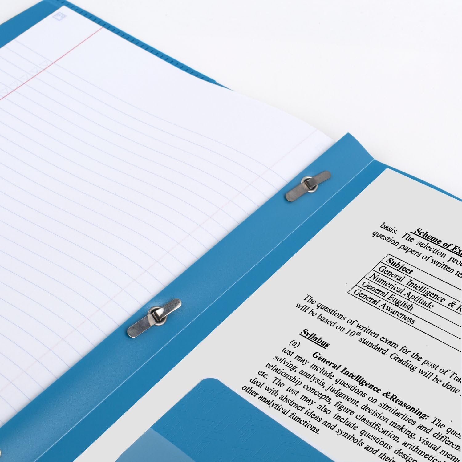 Five Star 2-Pocket Folder, 4 Pack, Plastic Folder with Stay-Put Tabs and Prong Fasteners, Holds 8-1/2" x 11" Paper, Black, Fire Red, Forest Green, Pacific Blue (38048)