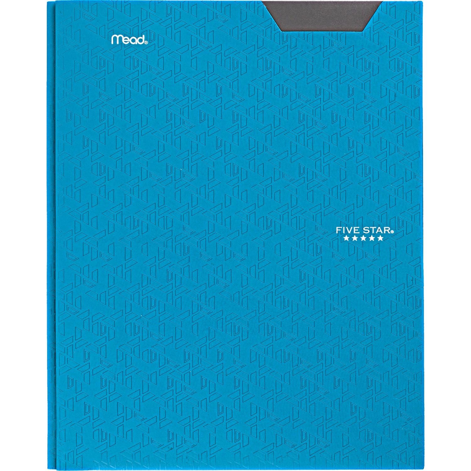 Five Star 2-Pocket Folder, 4 Pack, Plastic Folder with Stay-Put Tabs and Prong Fasteners, Holds 8-1/2" x 11" Paper, Black, Fire Red, Forest Green, Pacific Blue (38048)
