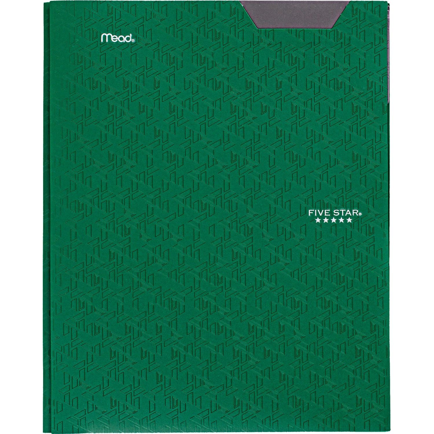 Five Star 2-Pocket Folder, 4 Pack, Plastic Folder with Stay-Put Tabs and Prong Fasteners, Holds 8-1/2" x 11" Paper, Black, Fire Red, Forest Green, Pacific Blue (38048)