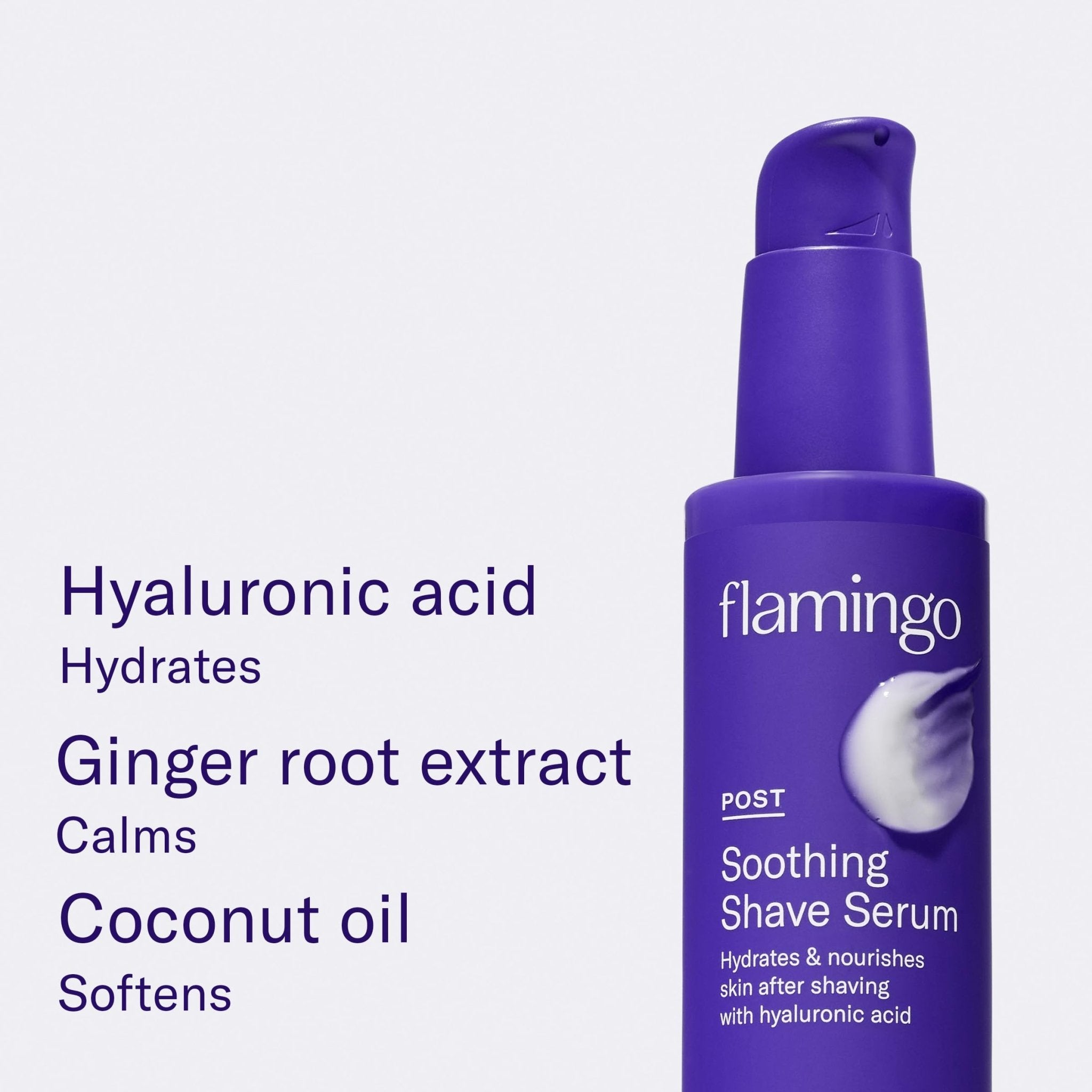 Flamingo Razor Shaving Set for Women - 5-Blade Razor, Nourishing Shave Oil, and Shower Holder - Lilac