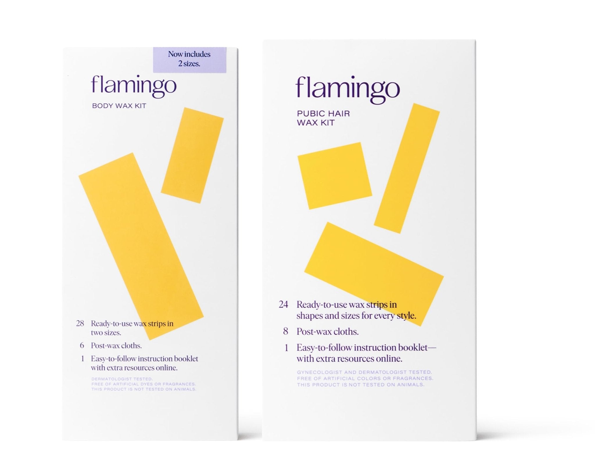 Flamingo Wax Strips for Hair Removal, Women's Body Wax Kit, Pack of 2