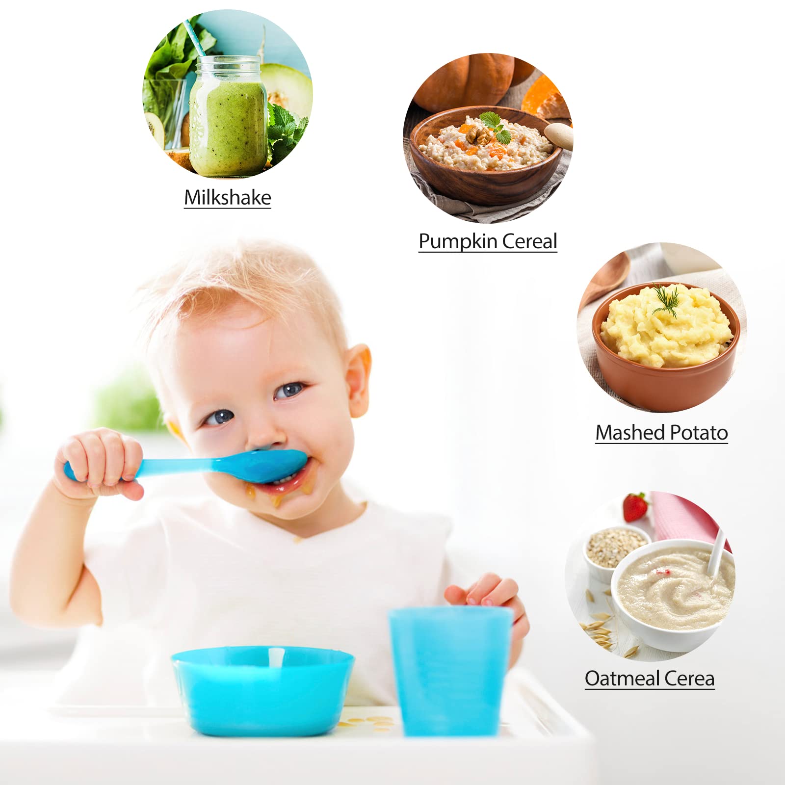 Food Processor, 500W Powerful Meat Grinder, 14Cup Stainless Steel Bowl, 3 Speed Modes 4 Bi-Level Blades for Onion, Meat, Nuts, Fruit, Garlic, Vegetable, Baby Food