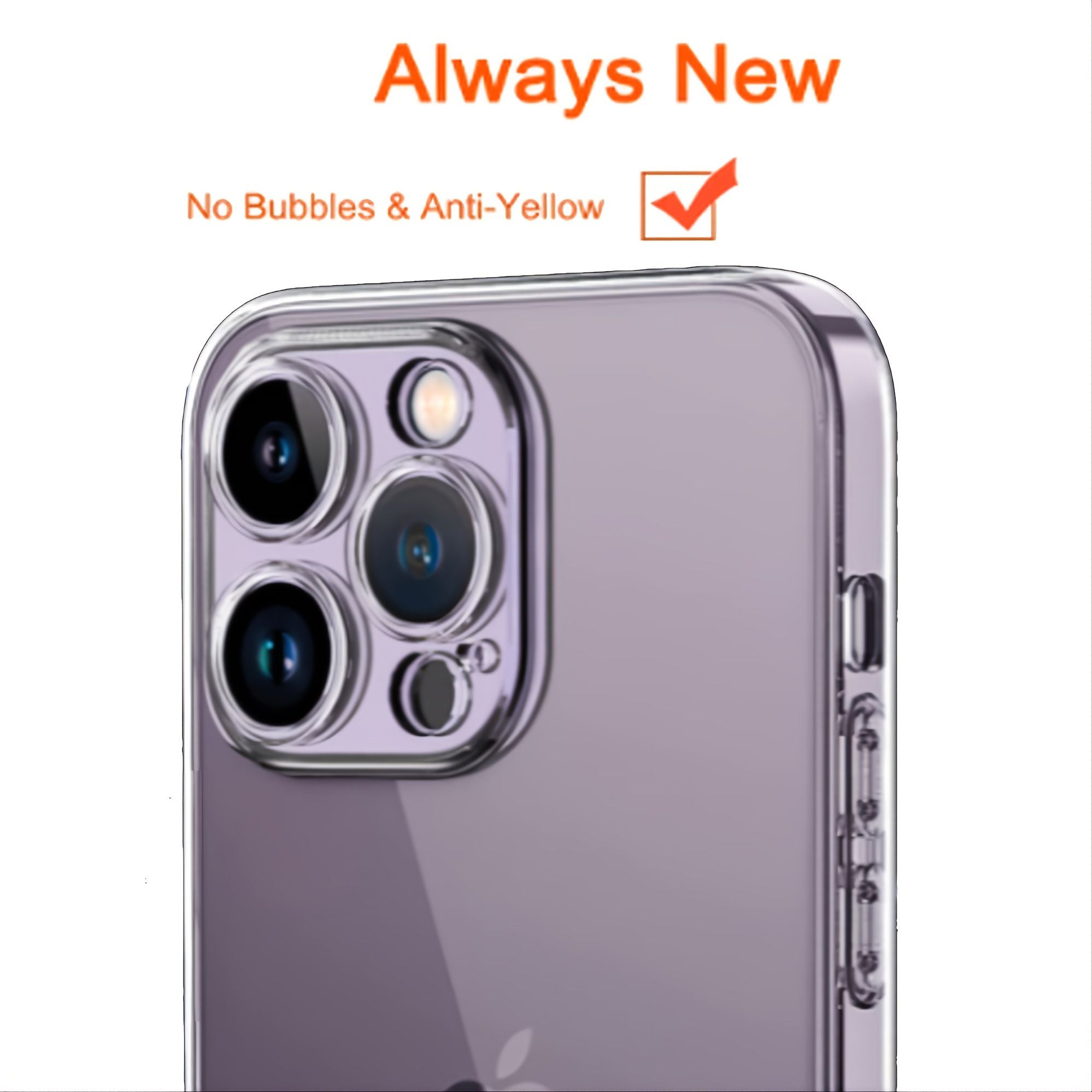 For IPhone14 Pro Max Case; Full Lens Protector [Non-Yellowing] [Military Grade Shockproof] Protective Phone Cases Slim Thin Anti-Fingerprint Cover 6.7 Inch; IPhone 14 Pro Case