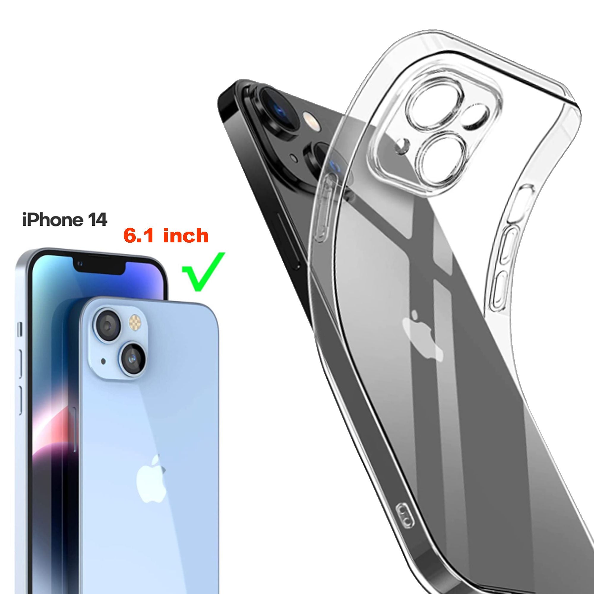 For IPhone14 Pro Max Case; Full Lens Protector [Non-Yellowing] [Military Grade Shockproof] Protective Phone Cases Slim Thin Anti-Fingerprint Cover 6.7 Inch; IPhone 14 Pro Case