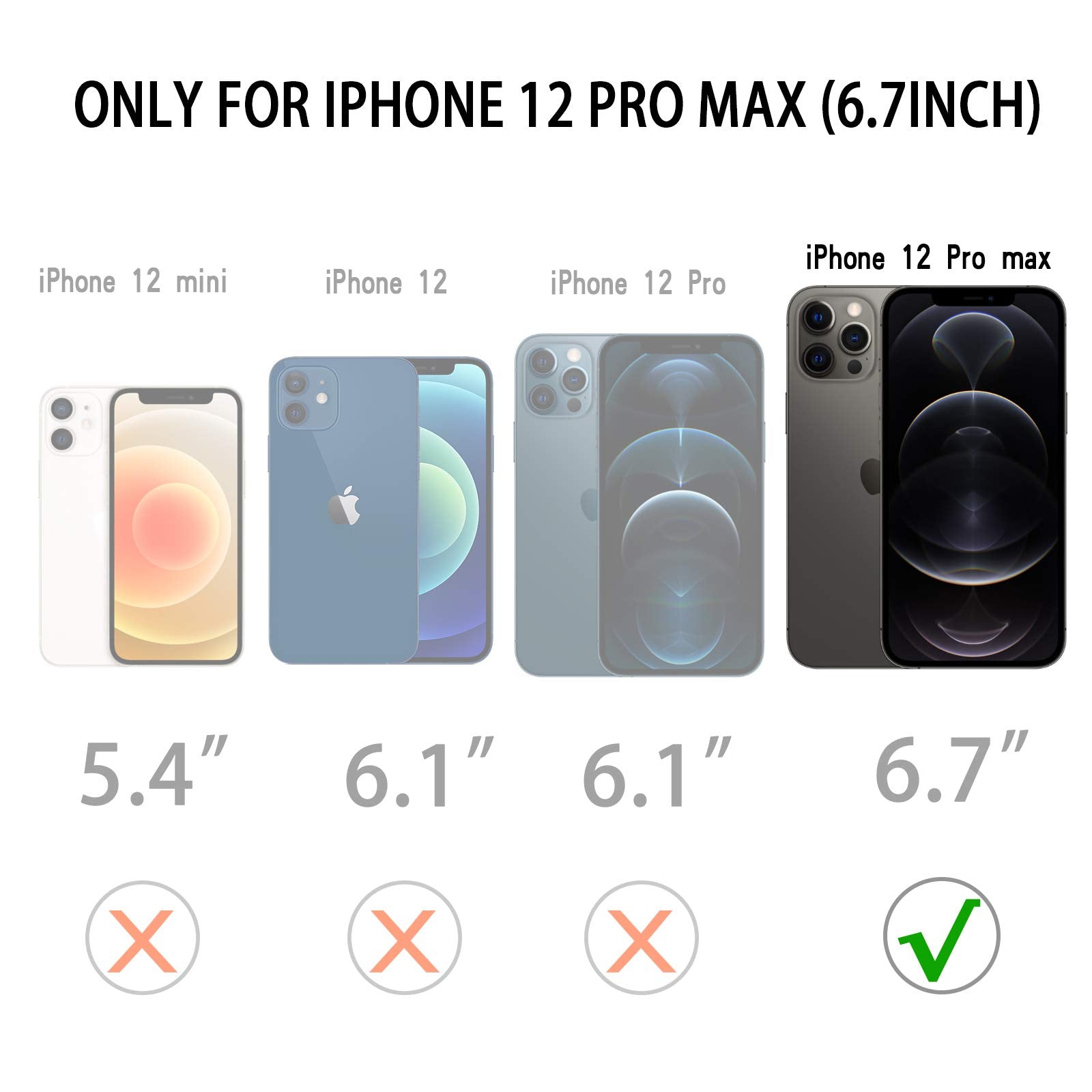 for Waterproof iPhone 11 Pro Max Case - Full Body Bumper Case Waterproof Rugged Protection with Built-in Screen Black